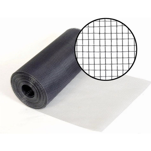 Phifer 3001609  8" x 100' Charcoal Colored Aluminum Mesh Vent Soffit Screen Fabric  Image 0