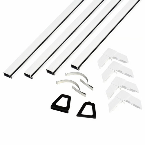 Phifer 3021672  5/16" x 48" White Aluminum Screen Frame Kit  Image 0