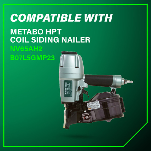 Metabo HPT 13363HPT  1-3/4" x 0.092 Full Round Head Ring Shank Hot Dipped Galvanized 15° Wire Coil Siding Nails - 3600 per Box Image 2
