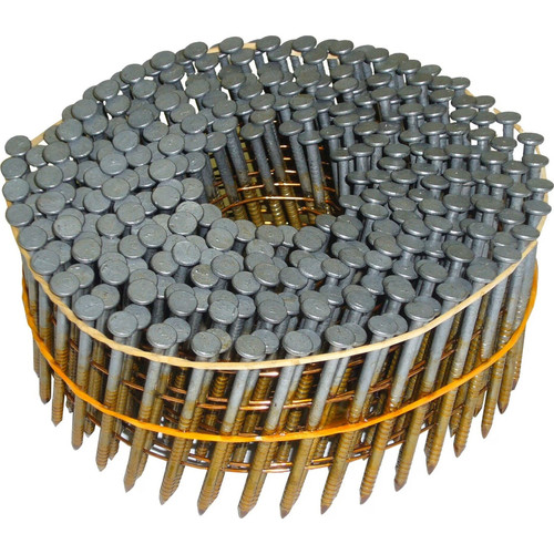 Metabo HPT 13367HPT  2-1/4" x 0.092 Full Round Head Ring Shank Hot Dipped Galvanized 15° Wire Coil Siding Nails - 3600 per Box Image 0