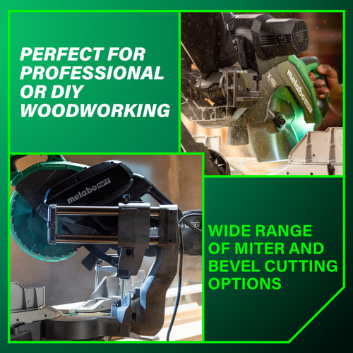Metabo HPT C12RSH3  12" Dual Bevel Sliding Compound Miter Saw with 15 Amp Motor Image 2