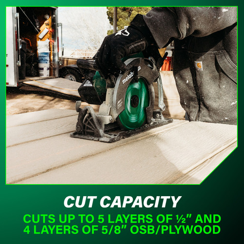 Metabo HPT C3607DWA  36V MultiVolt 7-1/4 Inch Rear Handle Circular Saw Image 6