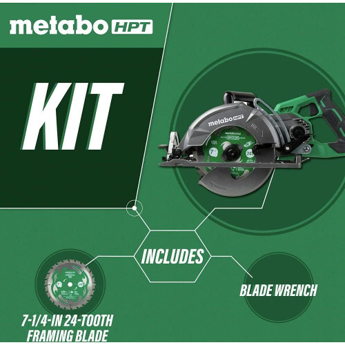 Metabo HPT C7WDM  7-1/4" Worm Drive Circular Saw with 15 Amp Motor Image 1