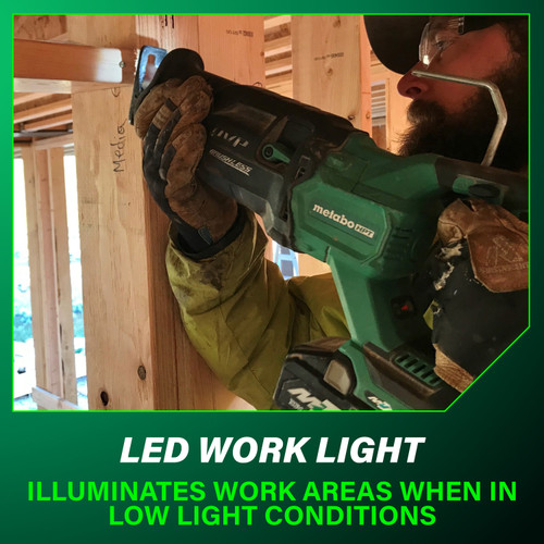 Metabo HPT CR36DAQ4  36V MultiVolt Cordless Reciprocating Saw (Tool Body Only) Image 6