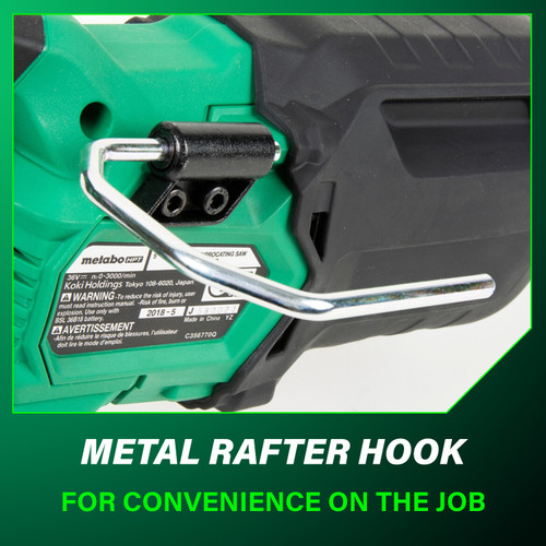 Metabo HPT CR36DAQ4  36V MultiVolt Cordless Reciprocating Saw (Tool Body Only) Image 7