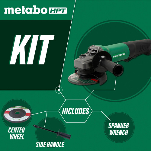 Metabo HPT G12SE3  4.5 Inch 10.5 Amp Paddle Switch Disc Grinder Image 1