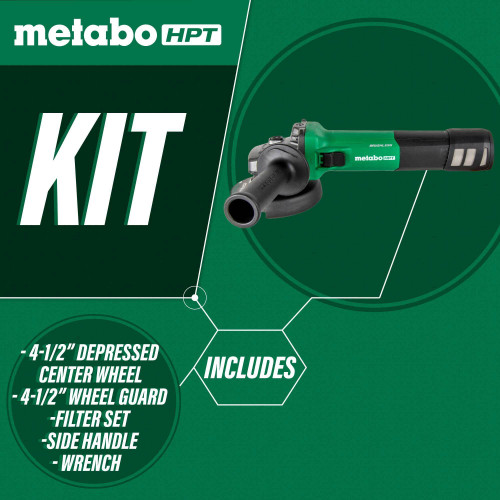 Metabo HPT G12VE2  4-1/2" 12 Amp AC Brushless Variable Speed Angle Grinder Image 3