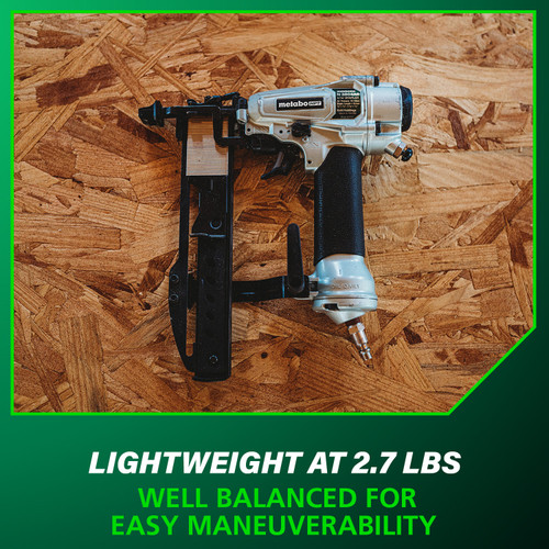 Metabo HPT N3804A5  18 Gauge 1/4" Narrow Crown PRO Finish Stapler for 1/2" to 1-1/2" Length Staples Image 7