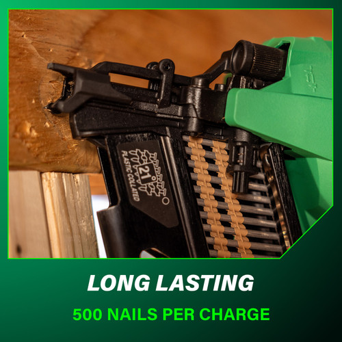 Metabo HPT NR1890DRA  18V MultiVolt Cordless 21° 3-1/2" Plastic Strip Framing Nailer Image 5