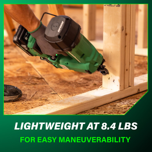 Metabo HPT NR1890DRA  18V MultiVolt Cordless 21° 3-1/2" Plastic Strip Framing Nailer Image 8