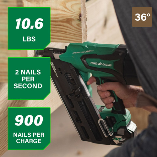 Metabo HPT NR3665DA  36V Cordless 2-1/2" Metal Connector Nailer Image 1