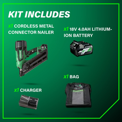 Metabo HPT NR3665DA  36V Cordless 2-1/2" Metal Connector Nailer Image 2
