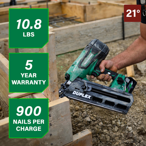 Metabo HPT NR3675DD  36V MultiVolt 3-1/2 Inch Duplex Forming Nailer Image 1