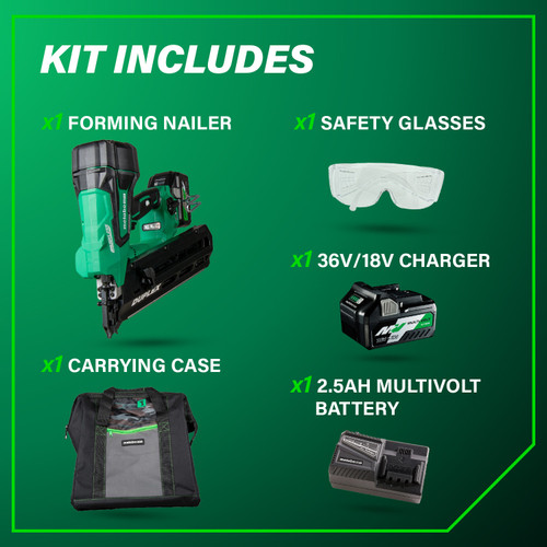 Metabo HPT NR3675DD  36V MultiVolt 3-1/2 Inch Duplex Forming Nailer Image 3