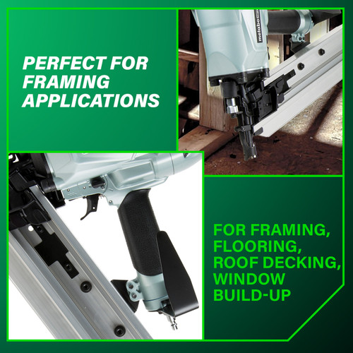 Metabo HPT NR90AC5  21 Degree 3-1/2 Inch Plastic Collated Framing Nailer Image 4
