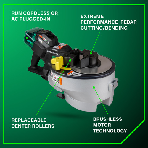 Metabo HPT VB3616DA  36V MultiVolt Brushless Rebar Bender and Cutter with (2) 4.0Ah Batteries Image 2