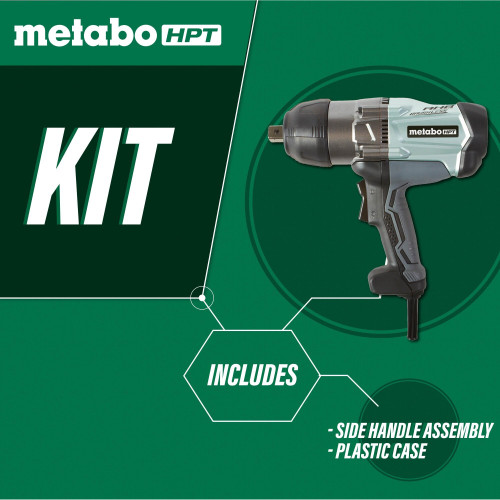 Metabo HPT WR22SE  3/4 Inch Square Drive AC Brushless Impact Wrench with 8.3 Amp Motor Image 2
