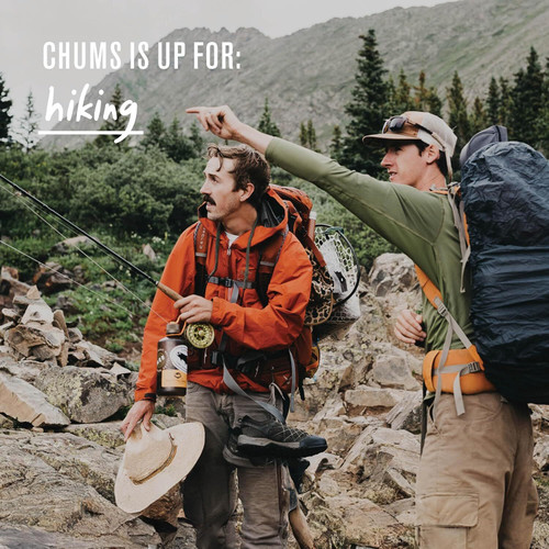 Chums RCH500S  Original Cotton Eye Glasses Retainer Standard End - Red & Gray Stripe Image 4