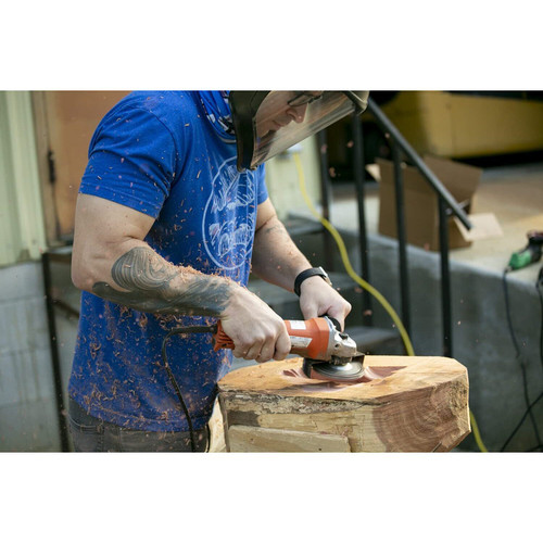 King Arthur's Tools 45822  4" Lancelot 22-Tooth Wood Carving Cutter Tool for Angle Grinders with 5/8" Shaft Image 3