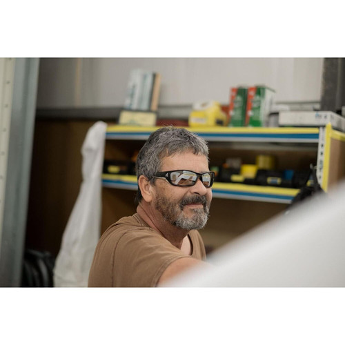 Edge Eyewear SR111AR  Reclus Safety Glasses Black Frames with Anti-Reflective Clear Lens Image 1