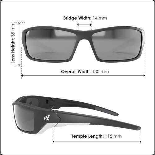 Edge Eyewear SR111AR  Reclus Safety Glasses Black Frames with Anti-Reflective Clear Lens Image 2
