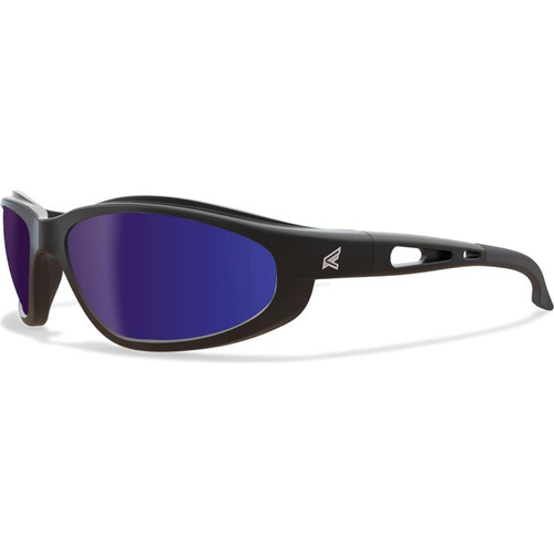 Edge Eyewear TSMAP218  Dakura Safety Glasses Black Frames with Polarized Aqua Precision Blue Lens Image 0