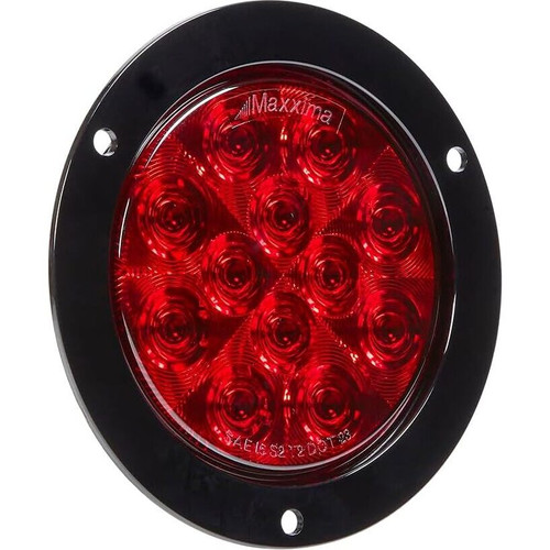 Maxxima M42323R-A  4" Round Red Stop/Tail/Turn Light w/3-Hole Flange Mount 12 LED's Image 2