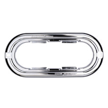 Maxxima M63253CH  6" Snap-On Oval Poly-Carbonate Flange for 60 Series - Chrome Image 0