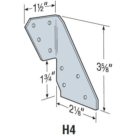 Simpson Strong Tie H4  Hurricane Tie Image 1