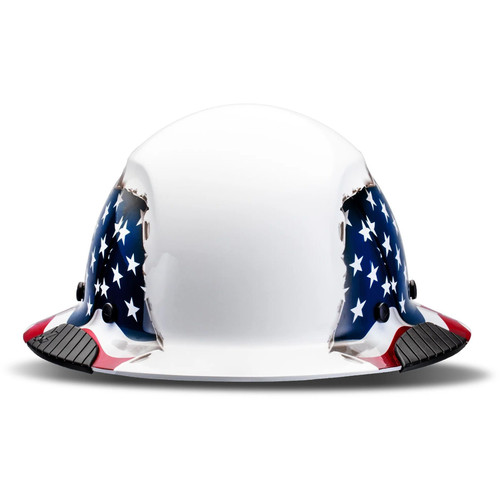 Lift Safety HDF-24AF  Dax Hard Hat Fiber Full Brim American Flag Image 3
