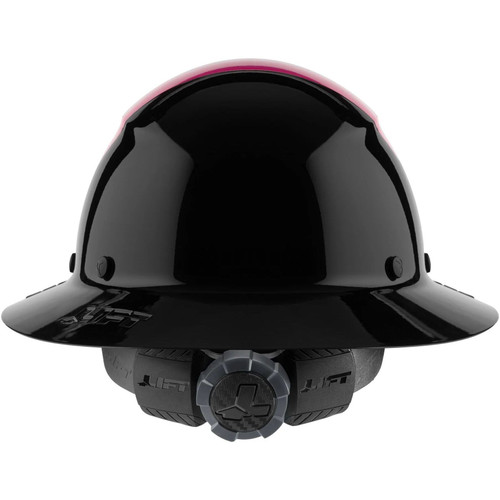 Lift Safety HDF50-21PK Dax Fifty/50 Fiber Resin Hard Hat Full Brim Style with Brim Grip - Pink and Black Image 2