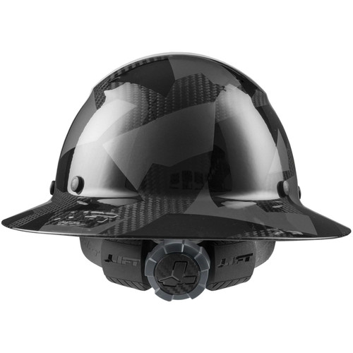 Lift Safety HDF50C-20CK  Dax Fifty/50 Carbon Fiber Hard Hat Full Brim Style with Brim Grip - White and Black Camo Image 3