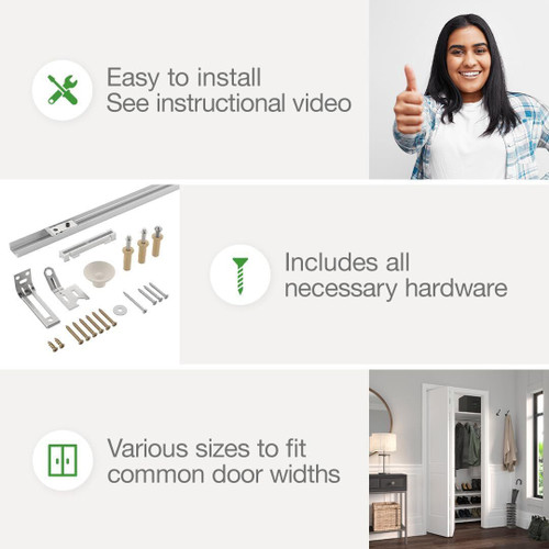 Onward 14014WBC  36" Single Bi-Fold Door Hardware Set Image 0