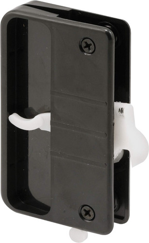 Prime-Line A-108  Black Plastic Screen Door Latch and Pull with Security Lock, for Anjac Doors Image 0