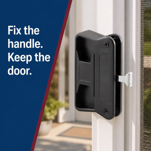 Prime-Line A-168  Black Plastic, Sliding Screen Door Latch and Pull, fits Superior Sliding Screen Doors Image 2