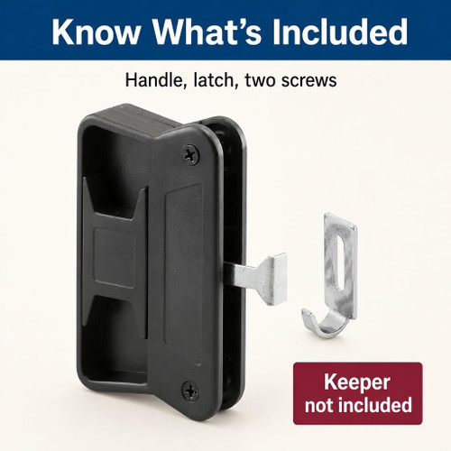Prime-Line A-168  Black Plastic, Sliding Screen Door Latch and Pull, fits Superior Sliding Screen Doors Image 3