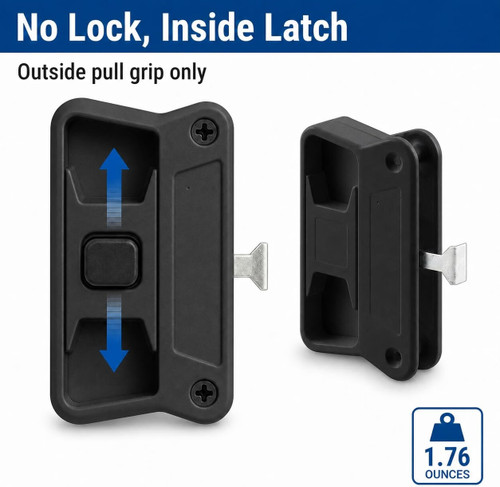 Prime-Line A-168  Black Plastic, Sliding Screen Door Latch and Pull, fits Superior Sliding Screen Doors Image 8
