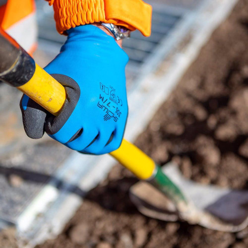 Showa 306M-07  Breathable and Water Repellant Fully Coated Dual Latex Grip Gloves  - Medium Image 3