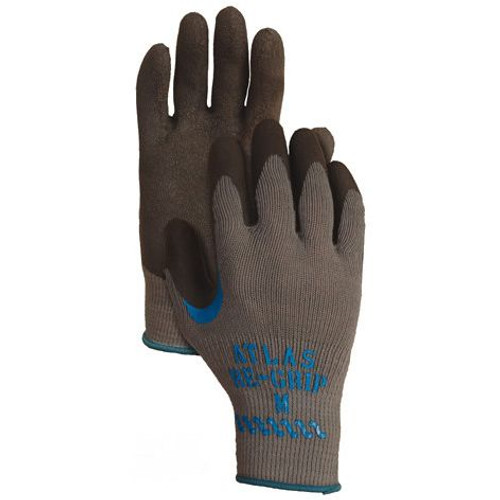 Showa Atlas 330M-08 Latex Palm with Reinforced Coating at Thumb Crotch Re-Grip Gloves - Medium Image 0