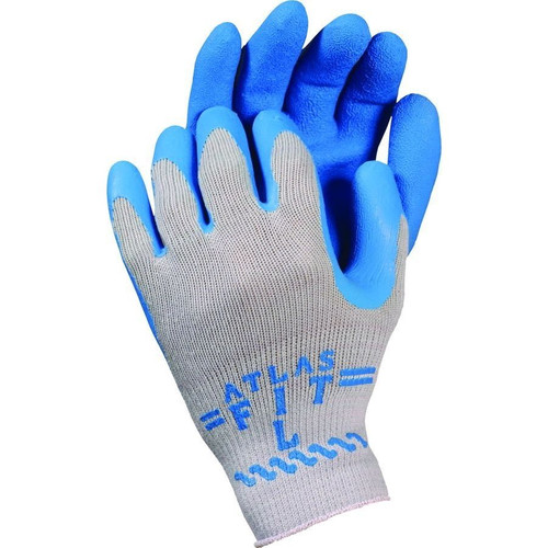 12 Pack Showa Atlas B300BXL-10 Natural Rubber Latex Palm with Polyester/Cotton Liner Super Grip Gloves - X-Large Image 5