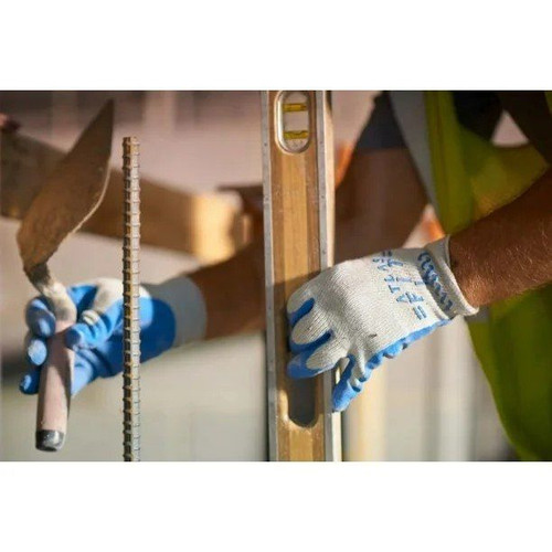 12 Pack Showa Atlas B300BXL-10 Natural Rubber Latex Palm with Polyester/Cotton Liner Super Grip Gloves - X-Large Image 6