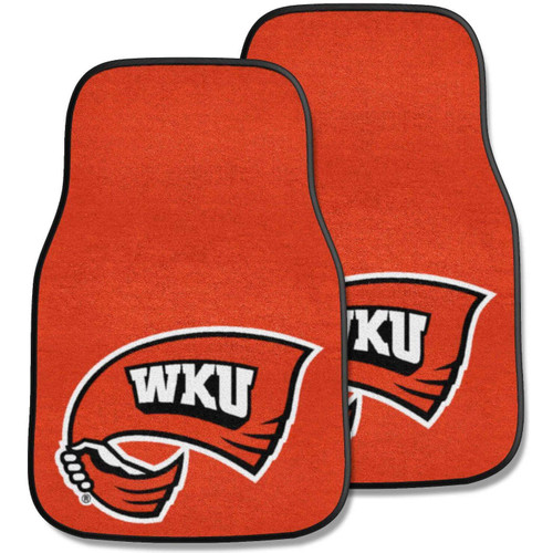 Fanmats 5514  WKU - Western Kentucky Hilltoppers 17" x 27" Universal Fit Carpeted Front Car Mat Set Image 0