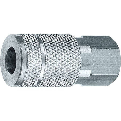 Tru-Flate 13-611  3/8" T Design x 1/4" FNPT Steel Coupler Image 0