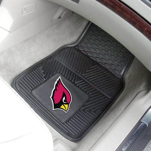 Fanmats 8883  Arizona Cardinals 17" x 27" Universal Fit Heavy Duty Vinyl Car Mat Set Image 1