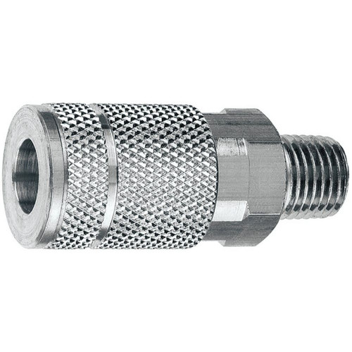 Amflo  C5  3/8" T Automotive Design x 3/8" MNPT Steel Coupler Image 0