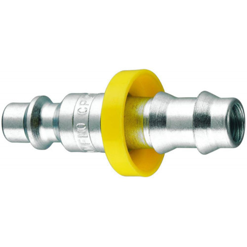 Amflo CP21-44L  1/4" I/M - Industrial/Milton Design x 3/8" I.D. Locking Barb Steel Plug Image 0