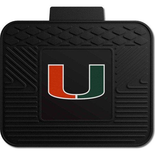 Fanmats 10077  UM - Miami Hurricanes 14" x 17" Back Seat Car Utility Mat (1 each) Image 0