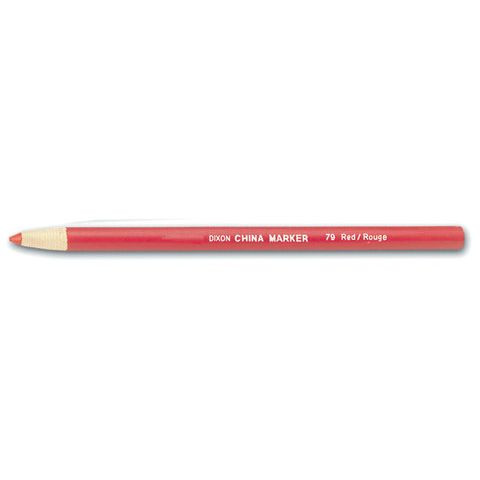 Dixon 00079  Phano Peel-Off China Marker - Red - 12 per Package Image 0