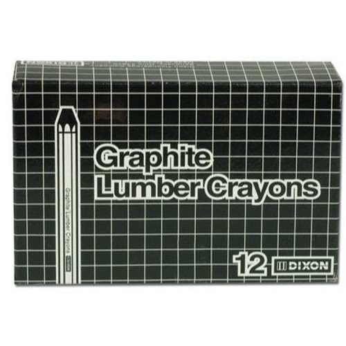 Dixon 36512  Industrial Lumber Crayon - Soft Graphite Black - 12 per Package Image 1 Dixon 36512  Industrial Lumber Crayon - Soft Graphite Black - 12 per Package Image 1