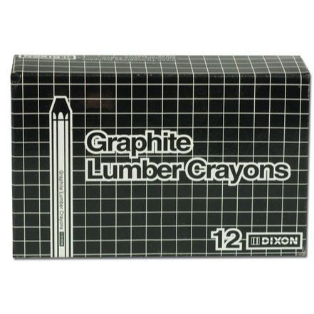 Dixon 36512  Industrial Lumber Crayon - Soft Graphite Black - 12 per Package Image 1